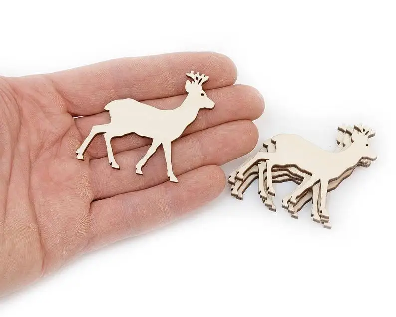 5x Wooden Deer (5cm) Shapes Wood Cutout Craft Ornament Art Projects Craft Decoration Gift Decoupage 0673
5x Wooden Deer (5cm) Shapes Wood Cutout Craft Ornament Art Projects Craft Decoration Gift Decoupage 0673