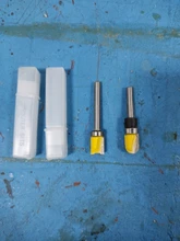 Plantilla de vástago de 6mm, bisagra de corte, enrutador de mordida, fresa escariadora recta, recortadora de limpieza, corte al ras, cortador de espiga para carpintería, 1 ud.