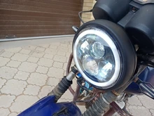 Base de faro para motocicleta, faro delantero modificado de 7 pulgadas, color negro mate, cubo Retro, Base de faro LED para motocicleta Harley