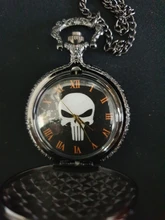 -Steampunk relojes de bolsillo de cuarzo para hombre, reloj de bolsillo negro antiguo con collar y cadena, Unisex, el mejor regalo