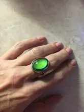 Anillo de cristal con cambio de Color según estado de ánimo, joyería de cristal con cambio de Color según estado de ánimo, anillos de temperatura, sensibilidad, estado de ánimo, regalos de tamaño ajustable, suministros para fiestas y eventos, 2016