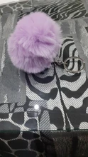 LLavero de felpa de bola de lana púrpura para mujer, colgante de pompón de bola sencilla, Animal Artificial, bolsa de coche, juguete, 1 Uds.