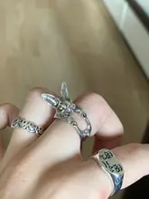 Ajustable QIAMNI Vintage Hippie Chic conejo hecho a mano conejo Animal nudillos anillos para las mujeres dije para chicas regalo de joyería de moda