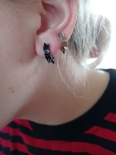 Pendientes sin perforación de acero y titanio, joyería de personalidad, 6 espinas, Punk, para hombres y mujeres