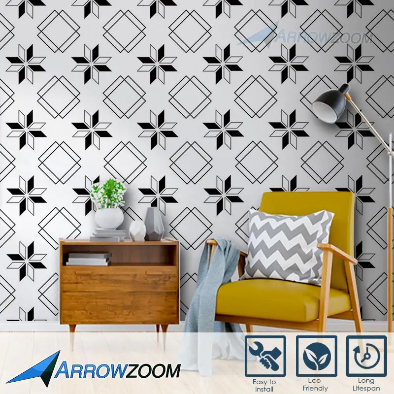 Arrowzoom Black and White Pattern Home Wall and Floor Decoration Self-Adhesive PVC Vinyl Tiles AZ1192
Arrowzoom Black and White Pattern Home Wall and Floor Decoration Self-Adhesive PVC Vinyl Tiles AZ1192