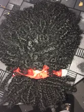 Joy & luck-Peluca de cabello sintético Afro para mujeres africanas, turbante corto, peluca de cabello entrelazado