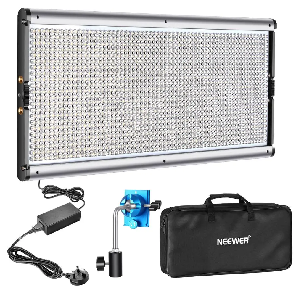 Neewer Dimmable LED Video Light Photography LED Lighting with Metal Frame LED Beads 3200-5600K, DC Adapter/Battery Power Options
Neewer Dimmable LED Video Light Photography LED Lighting with Metal Frame LED Beads 3200-5600K, DC Adapter/Battery Power Options