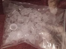 Vasos de plástico desechables para Microblading, soporte de pigmento transparente, tapa S/M/L, accesorios de tatuaje, 100/300 Uds.