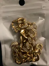 Tobillera de cadena de Metal gruesa para hombre y mujer, pulsera con diamantes de imitación, Color dorado y plateado, para pie cubano, joyería Punk Hip Hop Rock