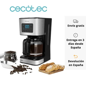 Cecotec Goteo Coffee 66 Smart Coffee Maker. ExtremeAroma Technology, Digital LCD Display, 1.5L 12cup Capacity Reheat and Keep Wa
Cecotec Goteo Coffee 66 Smart Coffee Maker. ExtremeAroma Technology, Digital LCD Display, 1.5L 12cup Capacity Reheat and Keep Wa