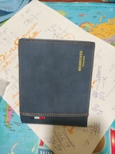 Cartera corta de cuero para hombre, monedero de Color sólido, Estilo Vintage, famosas, carteras masculinas