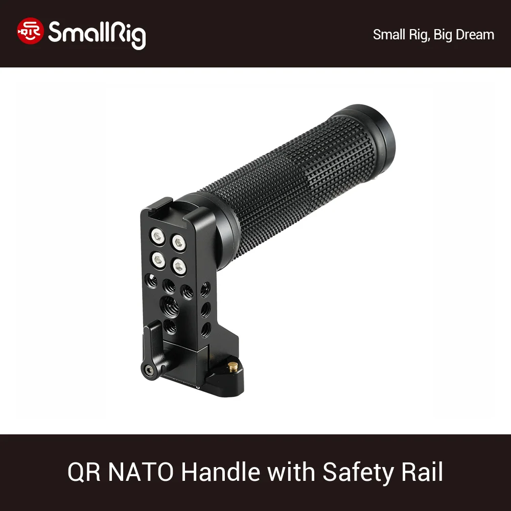 SmallRig DSLR Camera (Rubber) QR NATO Handle With Safety Nato Rail Quick Release Handle Universal Hand Grip - 2084
SmallRig DSLR Camera (Rubber) QR NATO Handle With Safety Nato Rail Quick Release Handle Universal Hand Grip - 2084