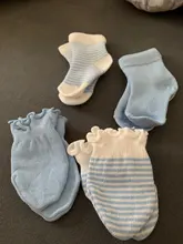 Guantes de protección para niños y bebés, antiarañazos, transpirables, elásticos, para ducha, regalo, 4 pares