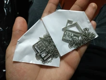 MQCHUN-collar de acero inoxidable para hombres y mujeres, banda de Rock, velo negro, collares de novias, novia, BVB Merch, Logo FOB, regalo para fanáticos