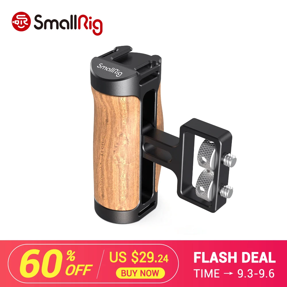 SmallRig DSLR Camera Hand Universal Grip Wooden Mini Side Handle (1/4-20 Screws) for Sony Camera or For Nikon Camera etc. 2913
SmallRig DSLR Camera Hand Universal Grip Wooden Mini Side Handle (1/4-20 Screws) for Sony Camera or For Nikon Camera etc. 2913
