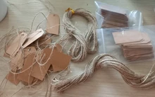 Etiquetas de papel Kraft con agujero para decoración de boda o fiesta, etiquetas de regalo y embalaje colgantes personalizadas, color marrón, 100 Uds.