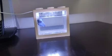 Mini acuario con lámpara LED USB para peces betta, tanque para peces con luz para lucha de peces