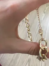 Collar grande de moda para mujer, Gargantilla gruesa de Color dorado y plateado, collares de cadena, joyería de fiesta, 2021