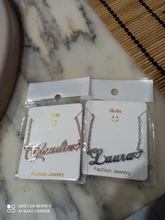 Collar con nombre personalizado para hombre y mujer, gargantilla de corazón con letras de acero inoxidable, colgante plateado, placa con nombre personalizada