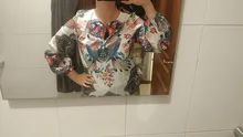 S-5XL de estilo bohemio para mujer, Blusa de estilo Vintage con estampado Floral, talla grande
