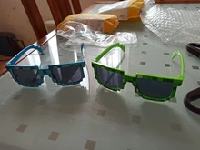 WarBLade-gafas de sol de tamaño más pequeño para niños y niñas, lentes de sol infantiles con forma de píxel, mosaico, regalo para niños, fietsbril