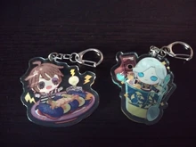 LLavero de acrílico con forma de V para hombre y mujer, llavero con colgante de juego, llavero para niños, joyería