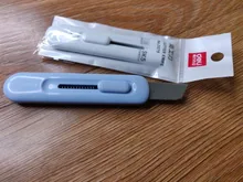 Deli-cortador de papel portátil, suministros escolares, cuchillo de utilidad, corte de papelería, Color aleatorio, 2079, 1 ud.