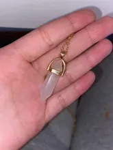 Colgante de cuarzo con forma de bala para mujer, colgante de piedra Natural con forma de bala, colgante de cristal rosa, joyería, gran oferta