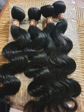 XISHIXIU-extensiones de pelo ondulado brasileño, mechones de pelo mezclado 70% humano con cierre de encaje, extensiones de cabello no Remy