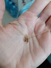 Colgante con inicial de cadena de oro para mujer, colgante de Metal con letras de A-Z para joyería, collares de nombre individual con letras cortadas