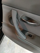 Manija interior de coche para BMW, manilla con cubierta embellecedora para panel de puerta, color gris, beige y negro, izquierda y derecha, para serie 3, E90, E91, 316, 318, 320, 325, 328