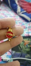MQCHUN-anillos de Flash para hombres y mujeres, joyería de película de Color dorado, anillo (se puede abrir)