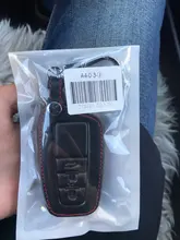 VCiiC-Funda de cuero para llavero de coche, funda de 3 botones, sin llave, para Toyota Camry, CHR, Prius, Corolla, RAV4, Prado 2017, 2018