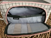 Estuche escolar, estuche disponible en 20 colores, con gran capacidad para almacenar bolígrafos, lápices y material escolar