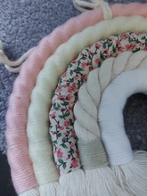 Tapiz de algodón tejido a mano para decoración del hogar, tapiz de arcoíris tejido a mano, adornos de Color para habitación de niños y niñas, juguete colgante de pared con borla
