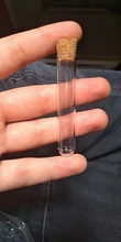 ECos-tubo de ensayo de fondo redondo de plástico transparente, 10 unidades/lote, 12x60mm, con tapones de corcho, tubos de té perfumados vacíos #280735