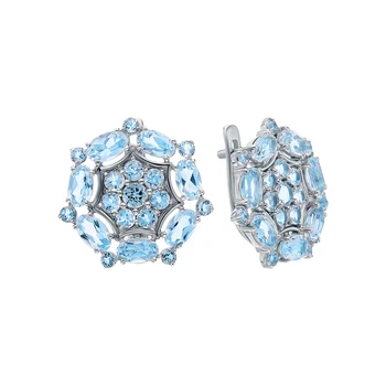 Silver earrings with Topaz sunlight sample 925 
Silver earrings with Topaz sunlight sample 925