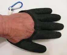 Guantes antideslizantes de látex para pesca, protectores de mano antideslizantes con cierre magnético para pescar, 1 unidad