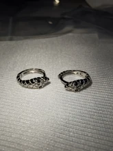 Pendientes de plata 925 reales para mujer pendientes de serpiente de oro gótico para chica pendiente de Piercing de hueso de oreja Punk mujer declaración aretes K5