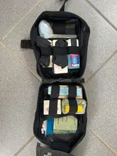 Kits de primeros auxilios para agua al aire libre, paquete de cintura táctica de tela Oxford de viaje, bolso de escalada para acampada, funda de emergencia negra