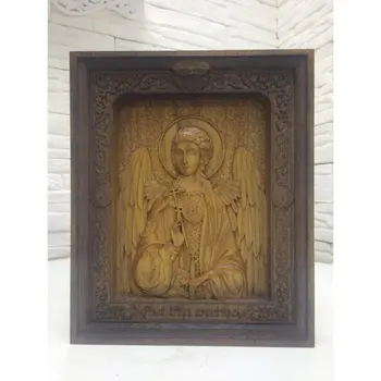 Carved icon of the guardian angel in the salary of the ash ash size 22 by 26.5 cm
Carved icon of the guardian angel in the salary of the ash ash size 22 by 26.5 cm