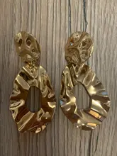 JIOFREE-pendientes de clip de Metal Estilo Vintage PUNK para mujer, aretes, Clips, Color dorado geométrico