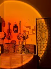 Lámpara de proyección de atardecer, proyector de ambiente Led de noche para Bar, tienda de café, decoración de pared, Fondo de fotografía