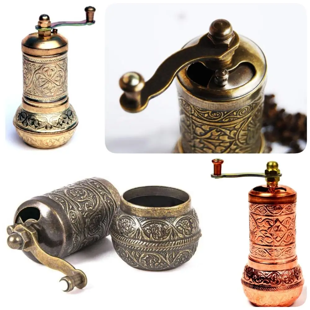 GREAT EASY USE Turkish copper pepper coffee spice salt grinder hand grinder traditional handmade 4.3 inch.
GREAT EASY USE Turkish copper pepper coffee spice salt grinder hand grinder traditional handmade 4.3 inch.