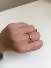 Anillo de compromiso de circonia cúbica con forma de corazón para mujer, sortija, zirconia, circonita, zirconita, Color dorado, romántico, KBR014-M