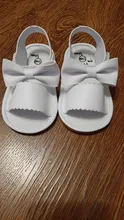 Zapatos de princesa con lazo para bebés y niños, sandalias de goma antideslizantes, de PU, talla 0-18M, bonitos, novedad, verano, 2018