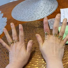 Foxanry-anillos con letras en inglés para mujer, Plata de Ley 925, 26, chapado en oro Vintage francés Irregular, regalos de joyería para fiesta