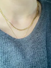 Figaro-eslabón de collar de acero inoxidable para hombre y mujer, Color dorado, joyería de cadenas, regalos de Navidad de lujo