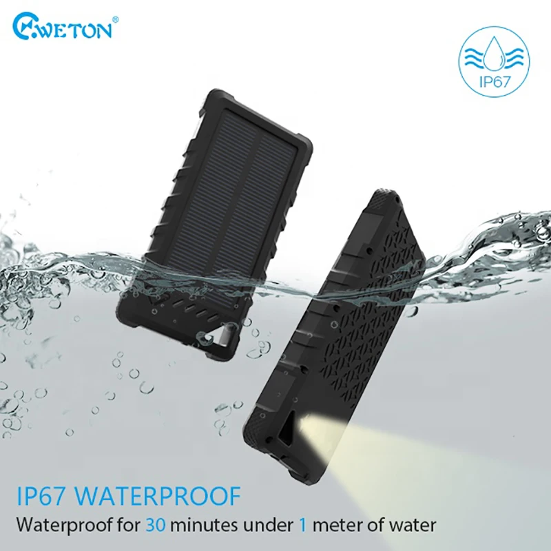 16000mAh Waterproof Solar Power Bank Outdoor Portable Solar PowerBank with LED Light Emergency Powerbank charger for iOS Android
16000mAh Waterproof Solar Power Bank Outdoor Portable Solar PowerBank with LED Light Emergency Powerbank charger for iOS Android