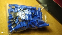 Conector de Cable de crimpado de pala aislada, Kit de Terminal macho hembra de 100mm, 16-14 AWG, 22-16AWG, 12-10AWG, 6,3 Uds.